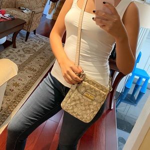 Coach Crossbody Bag-Cream/rosè